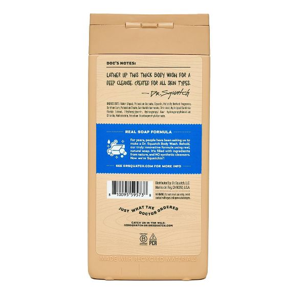 DR. SQUATCH Men's Natural Non-Exfoliating Body Wash - Fresh Falls - 14 fl oz