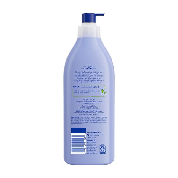 NIVEA Shea Nourish Dry Skin Body Lotion with Shea Butter - 16.9 fl oz