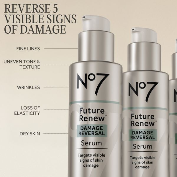 No7 Future Renew Damage Reversal Face Serum - 0.85 fl oz
