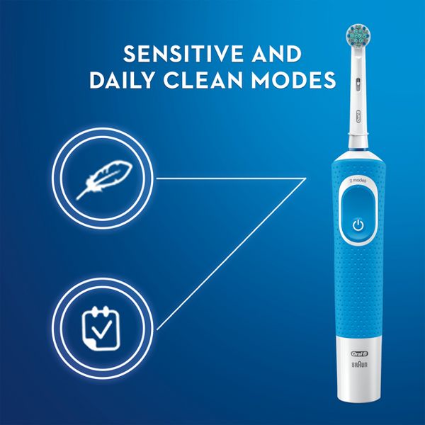 Oral-B Kids' Electric Toothbrush with Sensitive Brush Head and Timer - Blue
