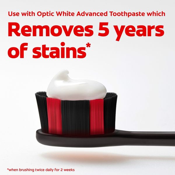 Colgate Optic White Charcoal Manual Toothbrush - Soft - 2pk