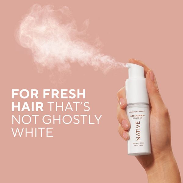 Native Powder Dry Shampoo - Coconut & Vanilla - 1oz: Talc-Free, Non-Aerosol, Vegan, All Hair Types