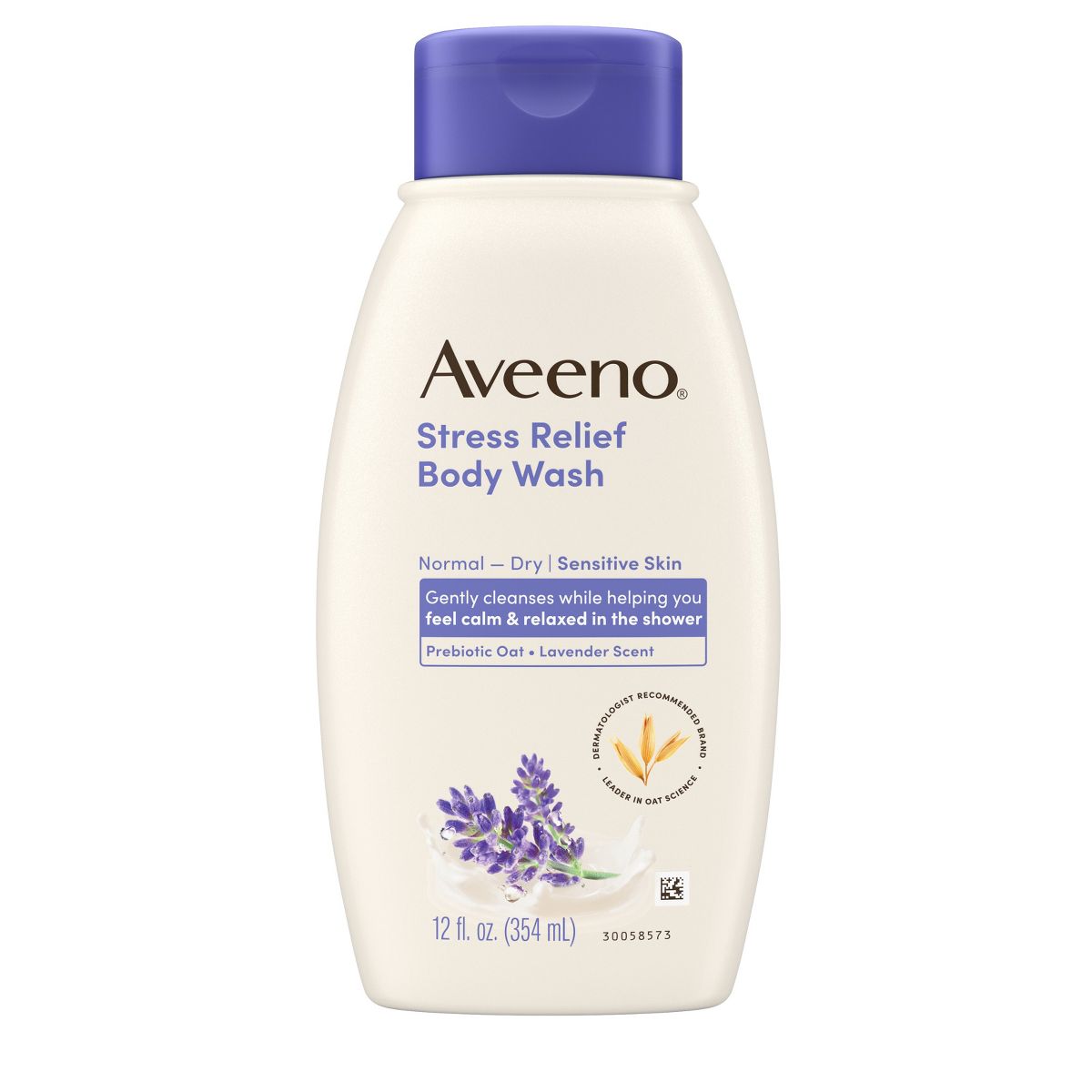 Aveeno Stress Relief Body Wash - Lavender - 12oz