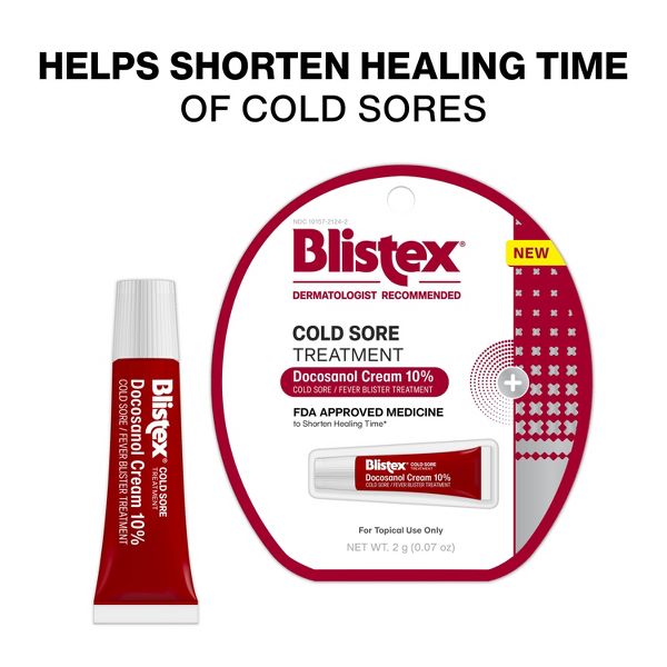 Blistex Cold Sore and Fever Blister Treatment Cream - Docosanol - 0.07oz