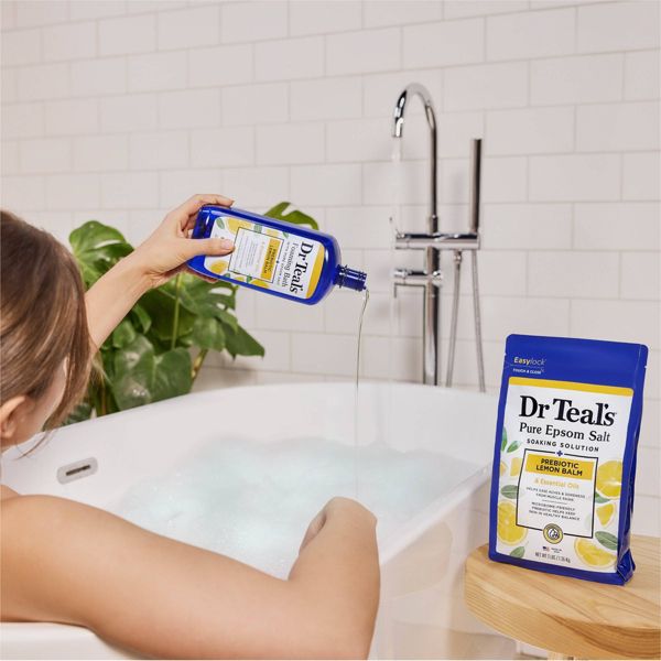 Dr Teal's Prebiotic Lemon Balm with Sage & Thyme Essential Oils Foaming Bath - 34oz