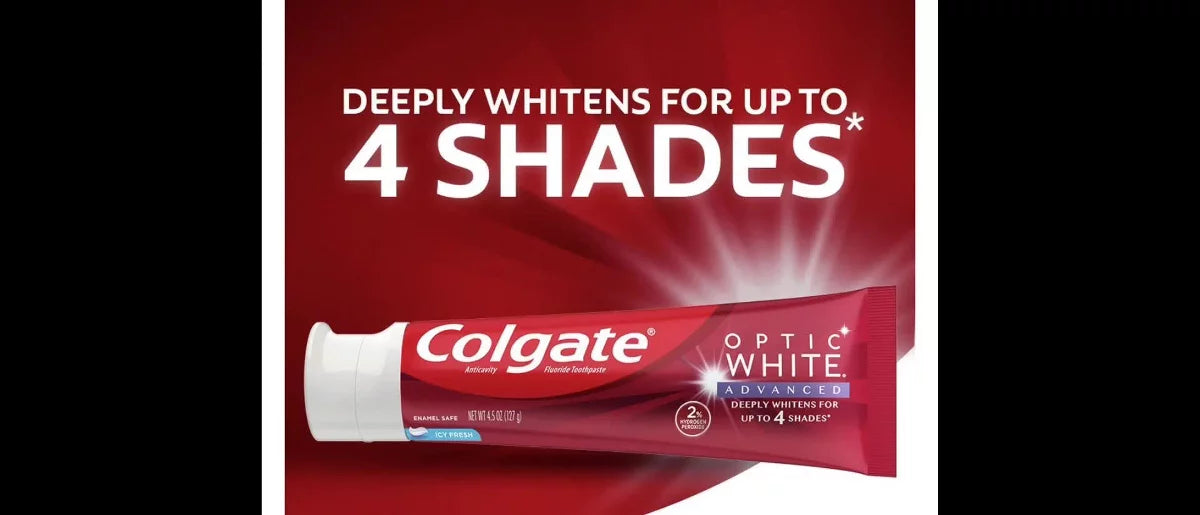 Colgate Optic White Advanced Icy Fresh Teeth Whitening Toothpaste - 3.2oz/3pk