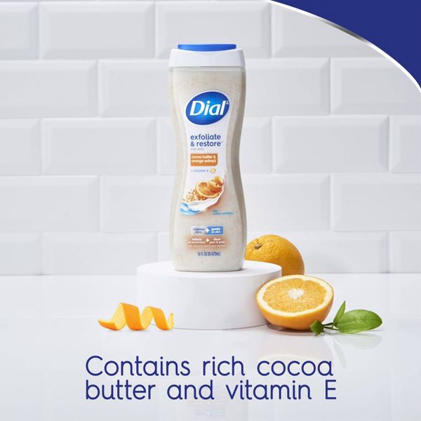 Dial Exfoliate & Restore Body Wash - Orange Extract & Cocoa Butter - 16 fl oz