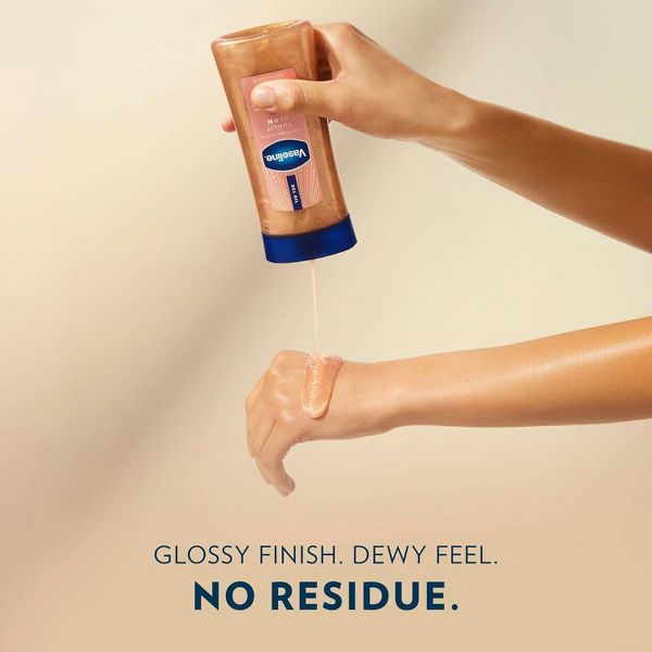Vaseline Glazed & Glisten Vanilla Cocoa Shimmering Gel Body Oil - Sunlit Glow - 1.69oz