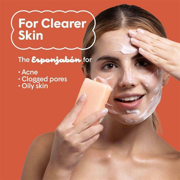 Esponjabon Salicylic Acid Soap Sponge - For Clearer Skin 2-in-1 Soap Sponge - 4.2oz