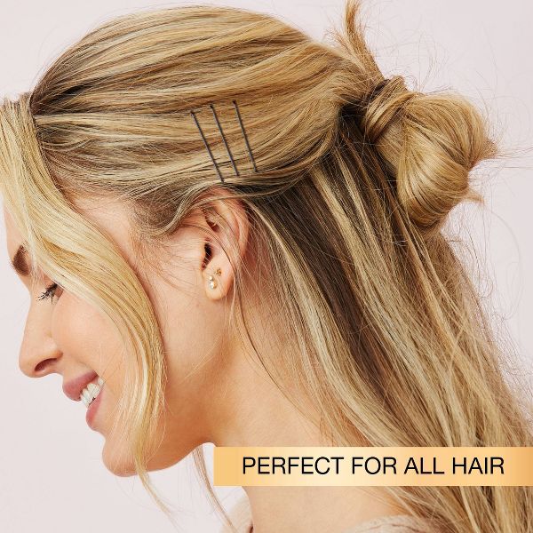 scünci No-Slip Grip Bobby Pins - Matte Black - All Hair - 45pcs