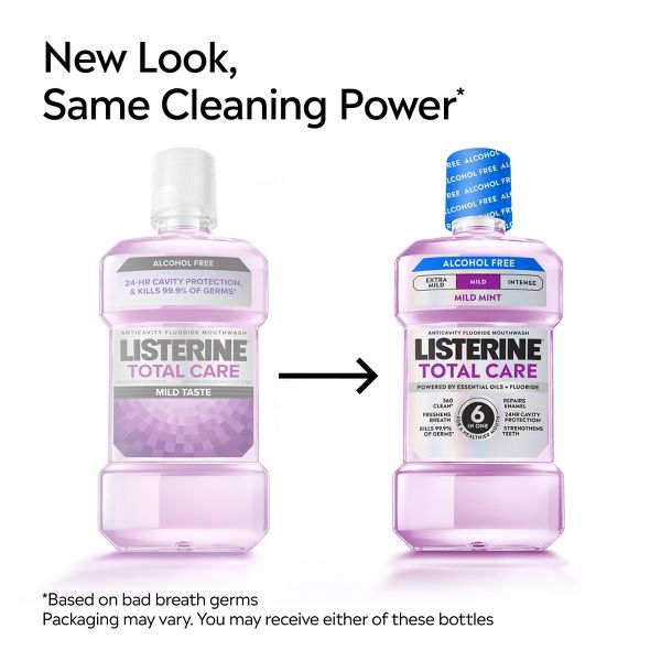 Listerine Total Care Alcohol-Free Anticavity Fluoride Mild Mouthwash - Mint - 1L