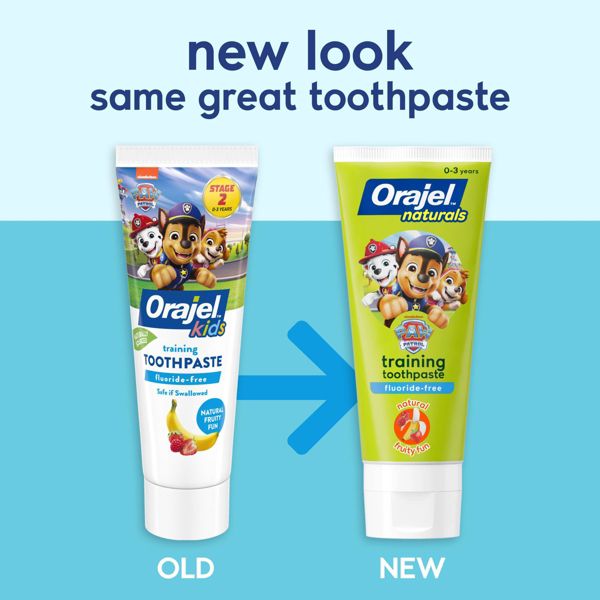 Orajel Naturals Kids PAW Patrol Fluoride-Free Training Gel Toothpaste - Fruity Fun - 3.5oz