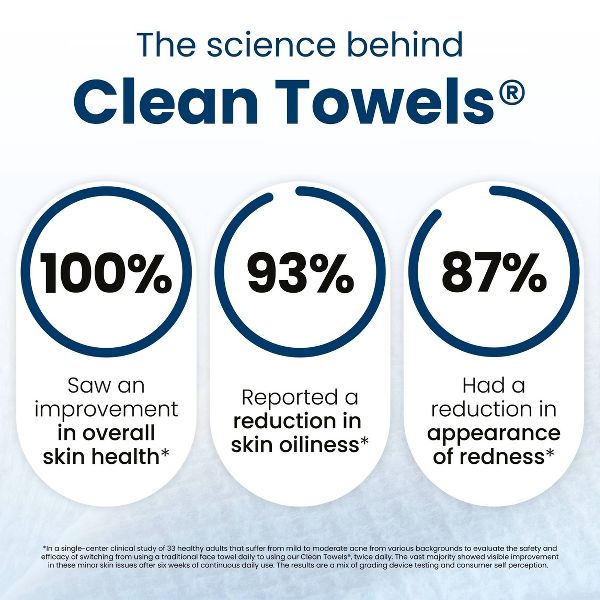 Clean Skin Club Disposable Face Towel for Improved Skin - XL - 50ct
