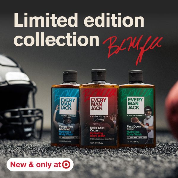 Every Man Jack Limited Edition Baker Mayfield Collection - Hydrating Body Wash - Deep Shot Cedar - 13.5oz