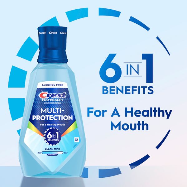 Crest Pro-Health Advanced Multi-Protection Alcohol Free Mouth Wash - Fresh Mint - 1L/2pk