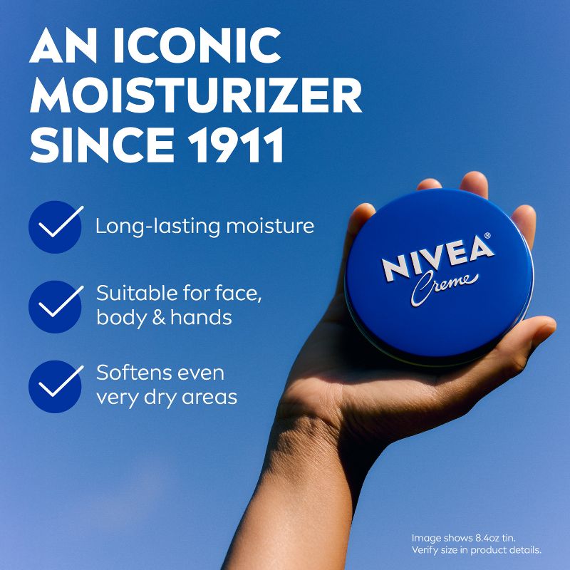 Nivea Creme Moisturizing Body, Hand and Face Cream Fresh - 1oz
