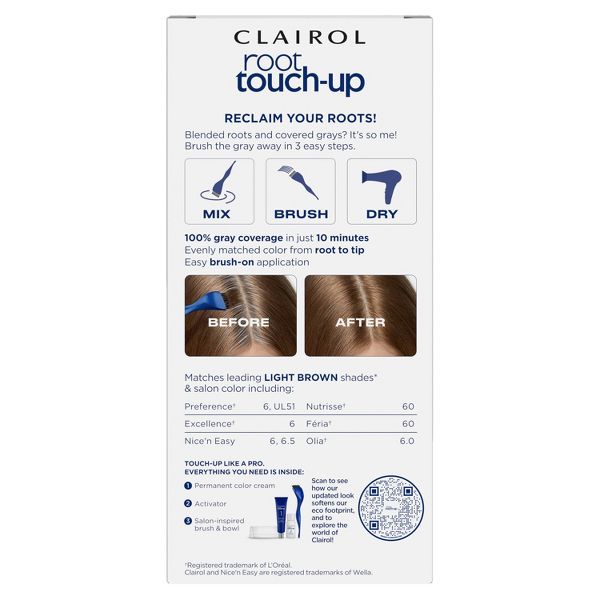 Clairol Root Touch-Up Permanent Hair Color - 4 Dark Brown Hair Dye Kit