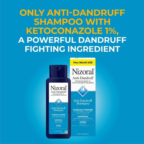 Nizoral Anti Dandruff Shampoo with 1% Ketoconazole, Clean Fresh Scent - 7 fl oz