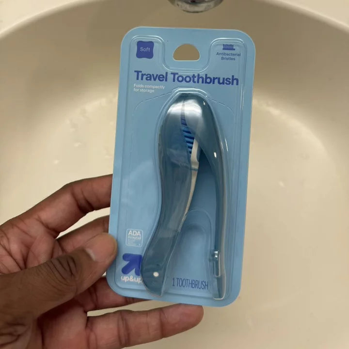 Foldable Travel Manual Toothbrush Soft Bristles - up&up™
