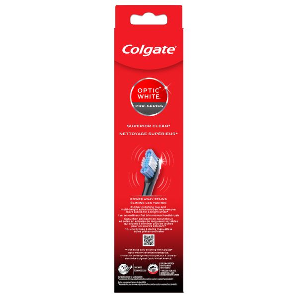 Colgate Optic White Pro Series Sonic Battery Powered Toothbrush - Black