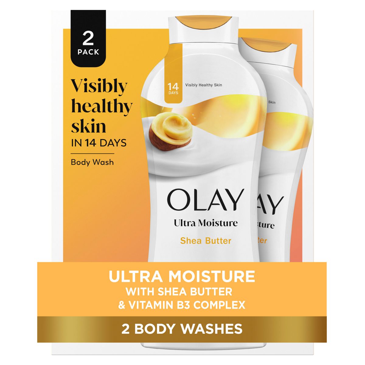 Olay Ultra Moisture Shea Butter Body Wash - 22 fl oz/2pk