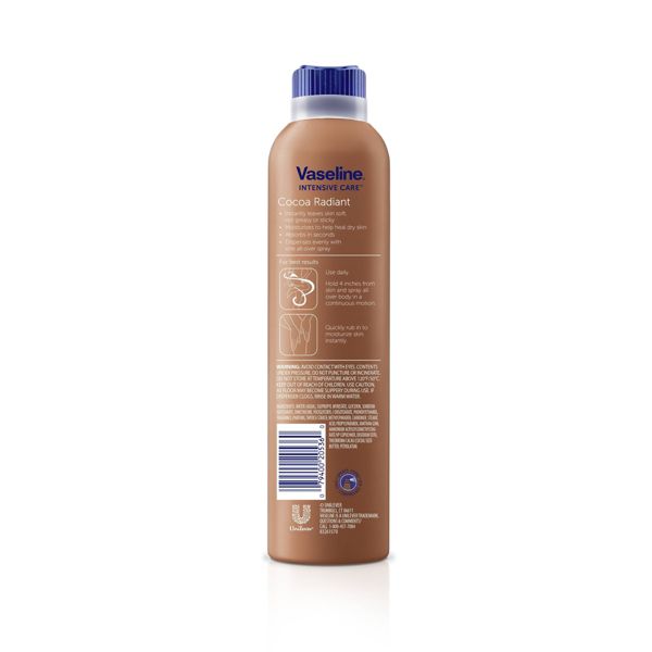 Vaseline Intensive Care Cocoa Radiant Spray Moisturizer Cocoa Butter - 6.5oz