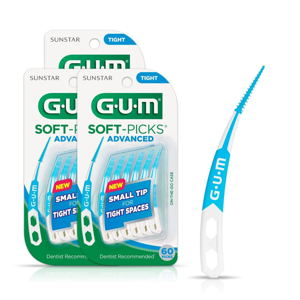 GUM Soft-Picks Advanced Tight Dental Picks - 60ct/3pk