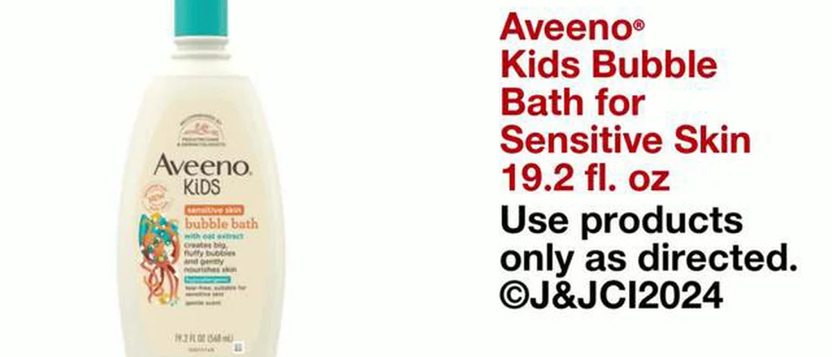 Aveeno Kids' Bubble Bath Wash with Oat Extract for Sensitive Skin - 19.2 fl oz