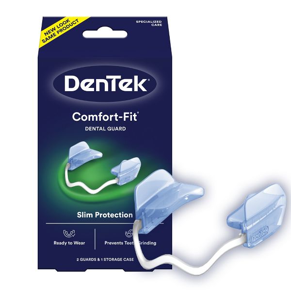 DenTek Comfort-Fit Dental Guard for Nighttime Teeth Grinding - 2ct with Storage Case