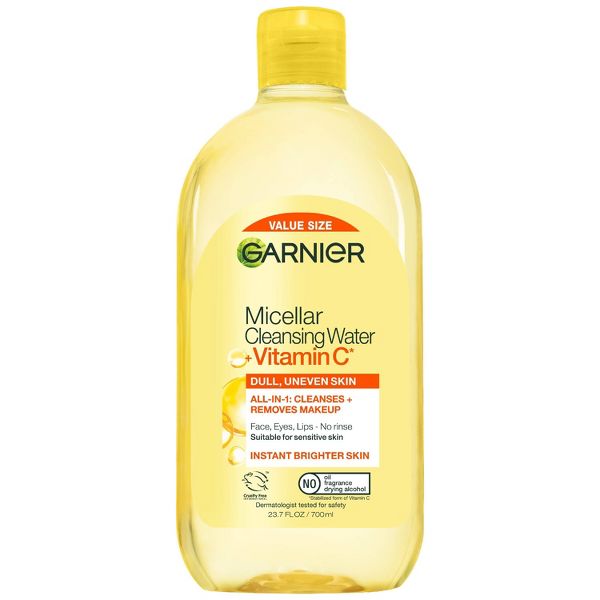 Garnier Vitamin C Brightening & Hydrating Micellar Water Makeup Remover and Facial Cleanser - 13.5 fl oz