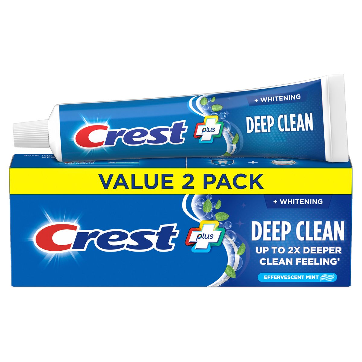 Crest + Deep Clean Complete Whitening Fluoride Toothpaste - Effervescent Mint - 5.4 oz