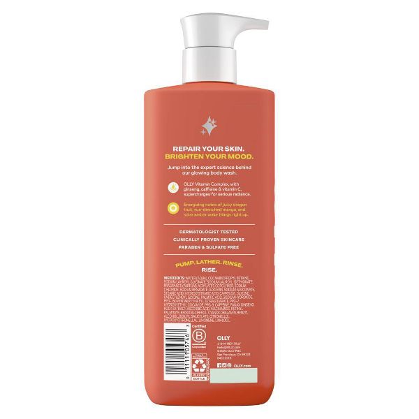OLLY Bright Mood and Skin Vitamin-Infused Body Wash - Citrus Currant - 17 fl oz