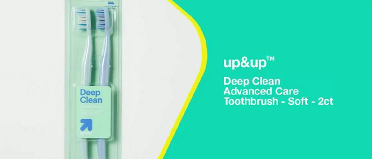 Deep Clean Advanced Care Soft Toothbrush - 2ct - up&up™