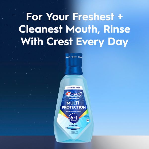 Crest Pro-Health Advanced Multi-Protection Alcohol Free Mouth Wash - Fresh Mint - 1L/2pk