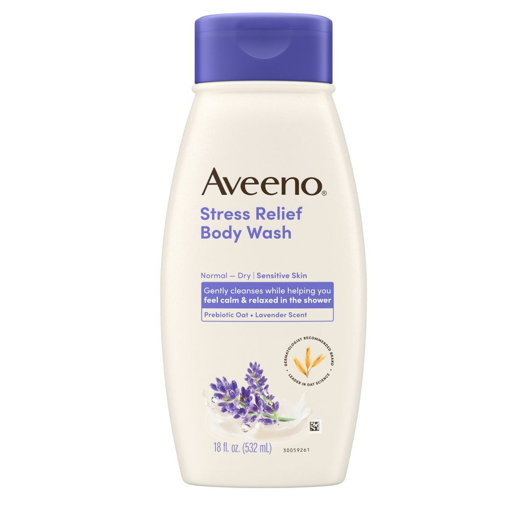 Aveeno Stress Relief Body Wash - Lavender - Fresh Scent - 18 fl oz