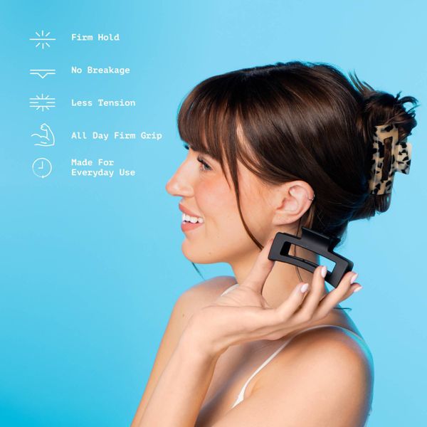 Gimme Beauty Locked In Claw Clips for Medium Hair - Black/Tort - 2ct