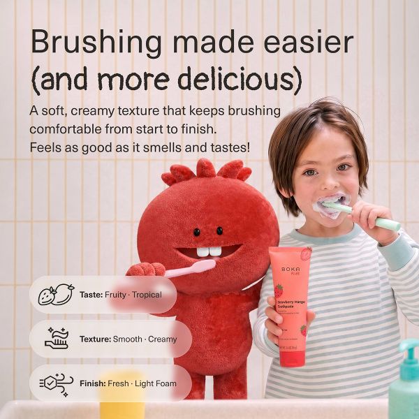Boka Kids' Fluoride-Free Nano Hydroxyapatite Toothpaste - Strawberry Mango - 3.4oz