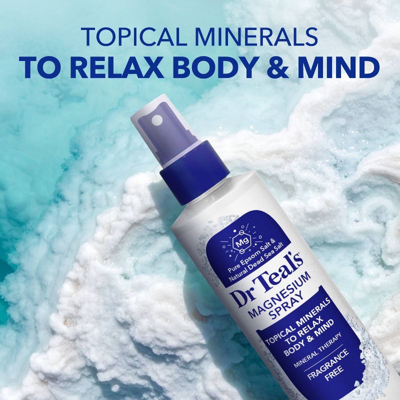 Dr Teal's Topical Magnesium Body & Foot Spray with Epsom Salt & Natural Dead Sea Salt Fragrance-Free - 8 fl oz