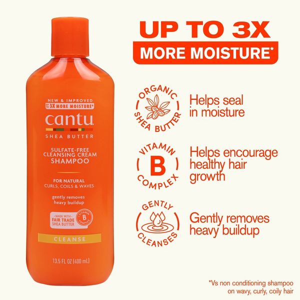 Cantu Shea Butter Natural Hair Cleansing Cream Shampoo - 13.5 fl oz