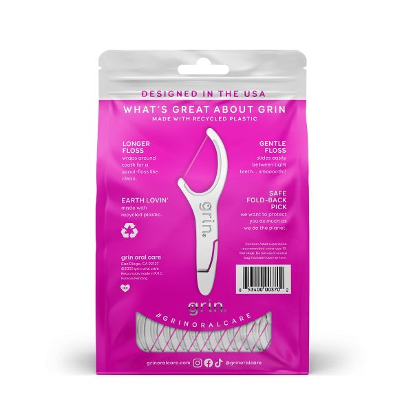 Grin Oral Care Smooth Floss Picks - 150ct