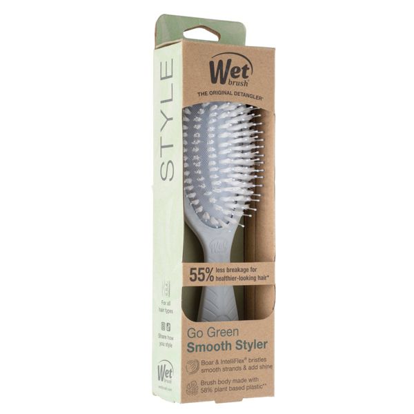 Wet Brush Go Green Treat and Shine Coconut Detangling Hair Brush - Icy Blue