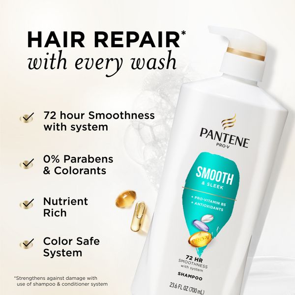 Pantene Pro-V Smooth & Sleek Shampoo - 23.6 fl oz