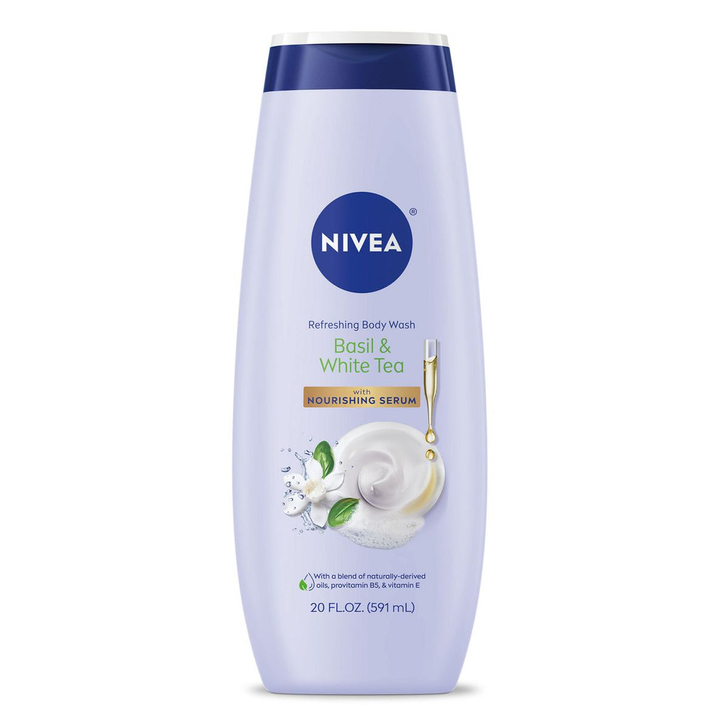 Nivea Basil and White Tea Refreshing Body Wash for Dry Skin - 20 fl oz