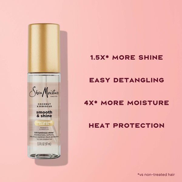 SheaMoisture Coconut and Hibiscus Smooth + Shine Hair Oil - 3.3 fl oz