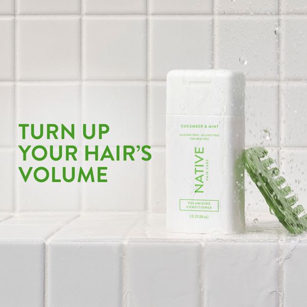 Native Travel Size Vegan Cucumber & Mint Volume Conditioner, Clean, Sulfate, Paraben and Silicone Free - 3 fl oz