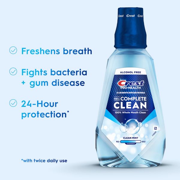 Crest Pro Health Complete Clean Mouthwash - Clean Mint - 500ml