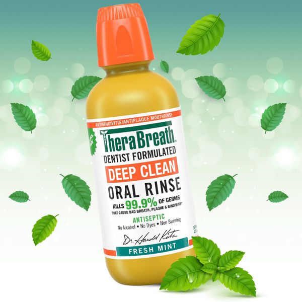 TheraBreath Deep Clean Mouthwash - Fresh Mint - 3oz