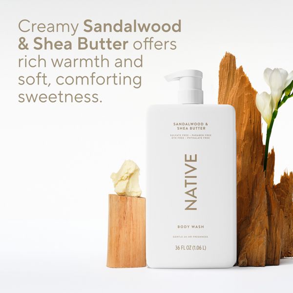 Native Body Wash - Sandalwood & Shea Butter - 18 fl oz