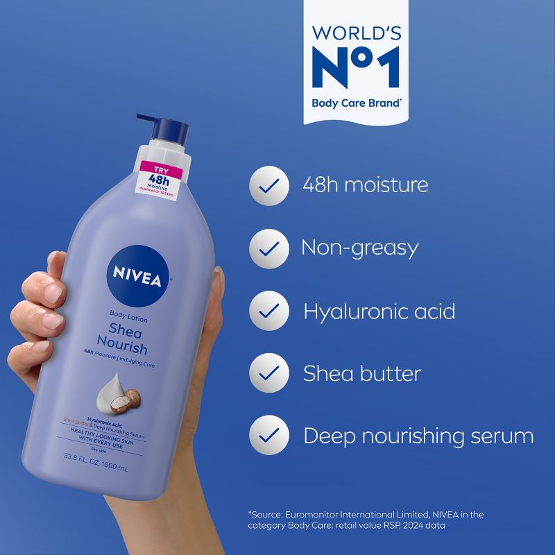 NIVEA Shea Nourish Dry Skin Body Lotion with Shea Butter - 16.9 fl oz