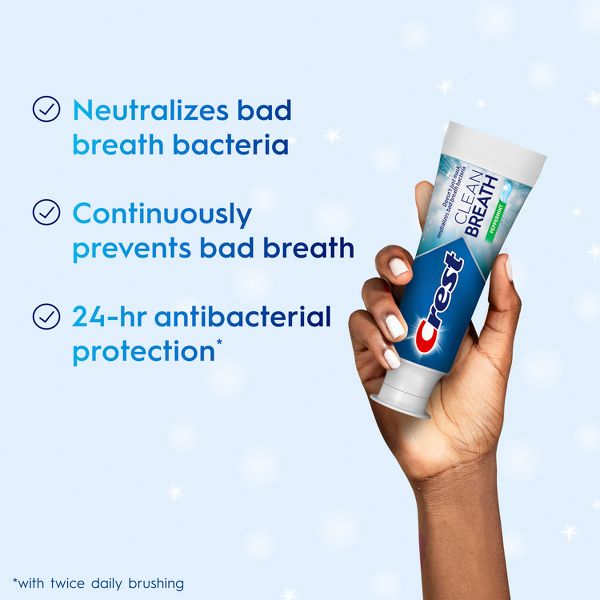 Crest Clean Breath Fluoride Whitening Toothpaste - Peppermint - 4.6oz